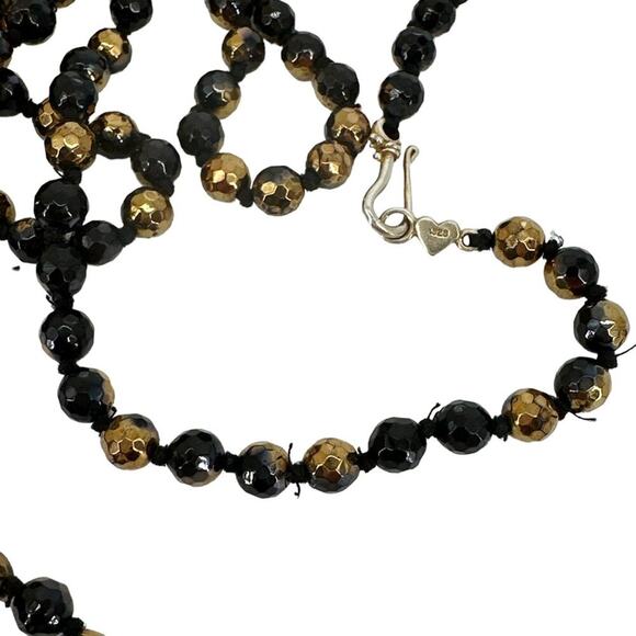 CHAN LUU Semi-Precious Necklace or Wrap Bracelet in Black & Gold - Picture 9 of 9
